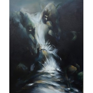 Baqar Raza, 30 X 24, Divine, Acrylic on Canvas, AC-BRAZ-001 Baqar Raza, 30 X 24, Divine, Acrylic on Canvas, AC-BRAZ-001